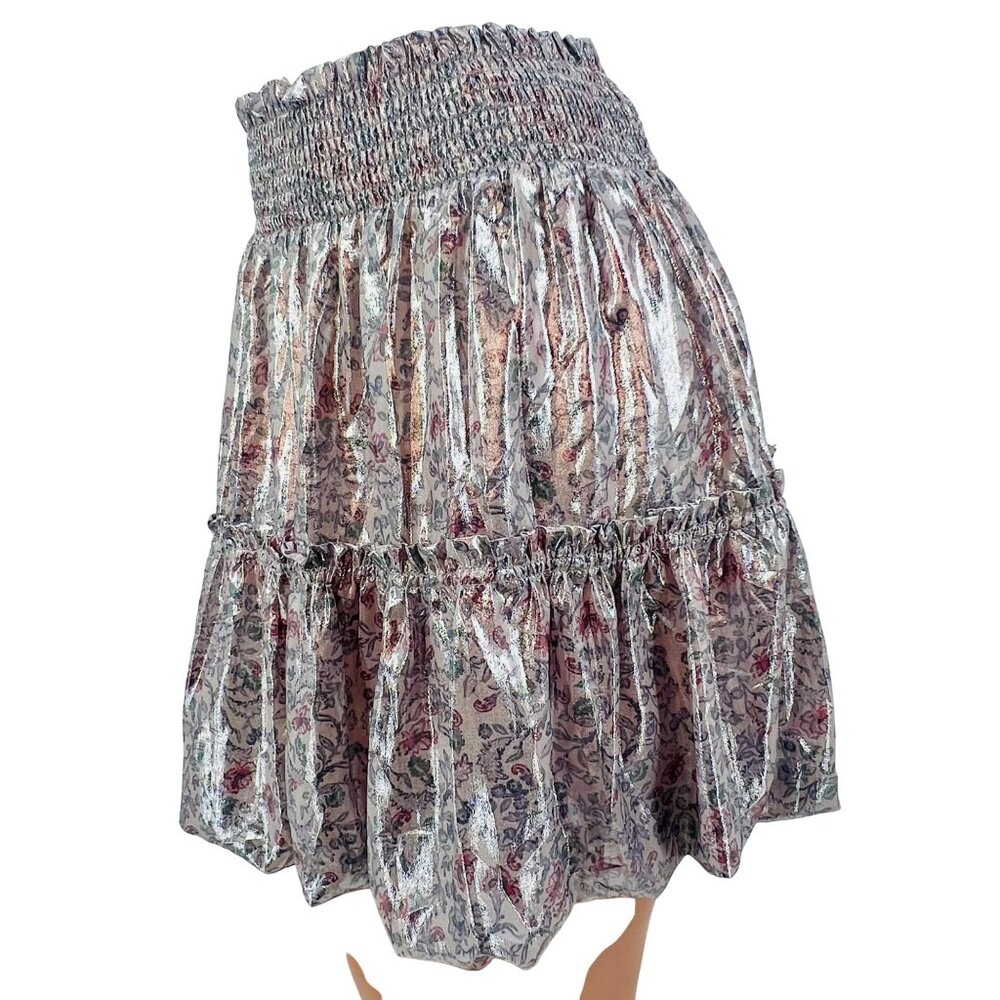 Free People Summer Floral A-Line Skater Mini Skirt - Picture 6 of 16
